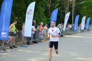 Łukasz Majewski na mecie.