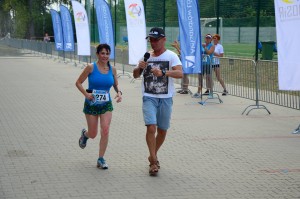 Tatiana Górska-Nowak i Arek Cichecki - chwila przed metą.